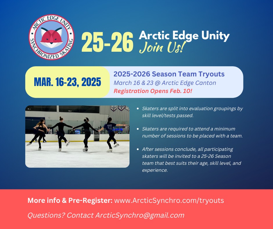 Arctic Edge Unity 25-26 Team Placement Sessions & Tryouts image
